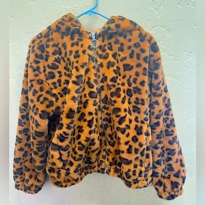 Fuzzy Leopard Jacket